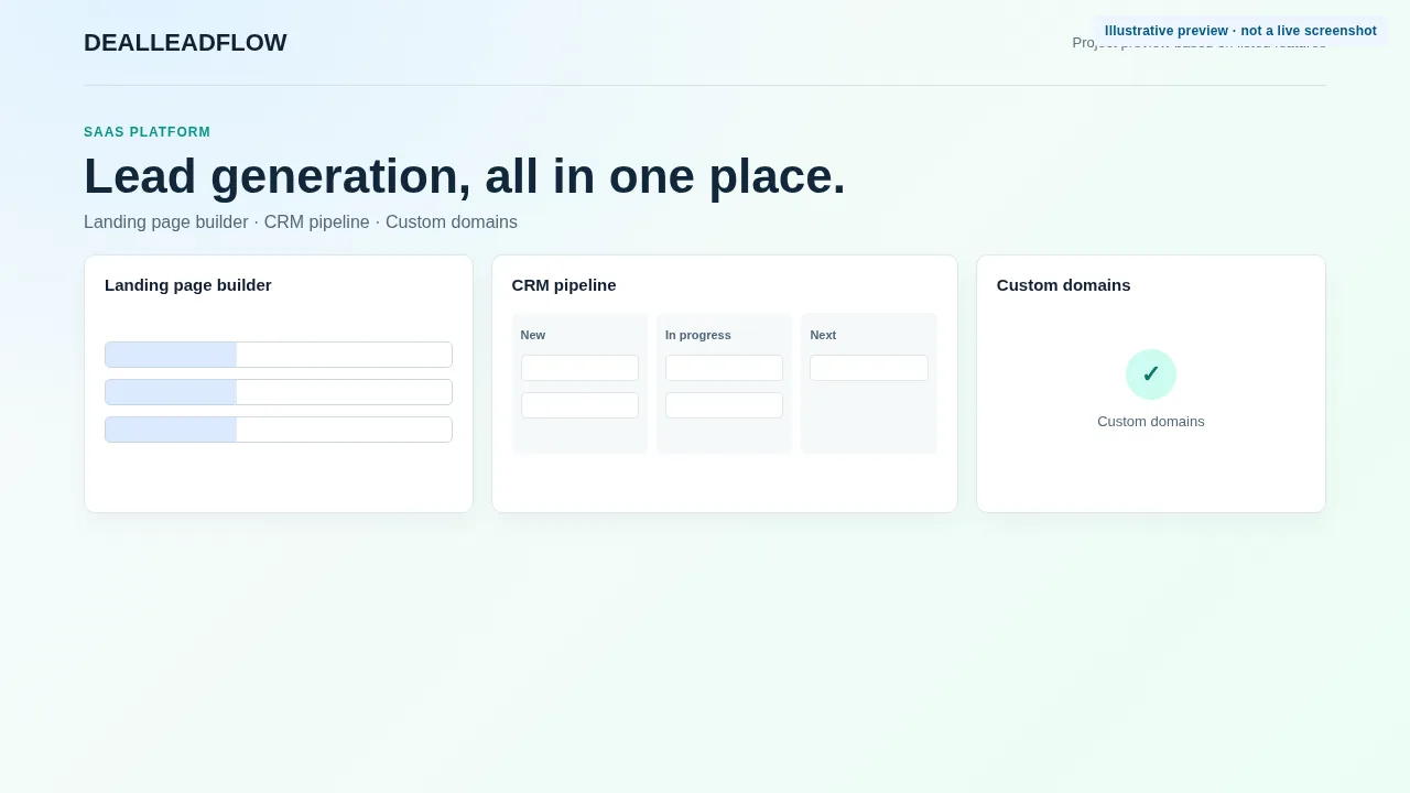 DealLeadFlow illustrative project preview