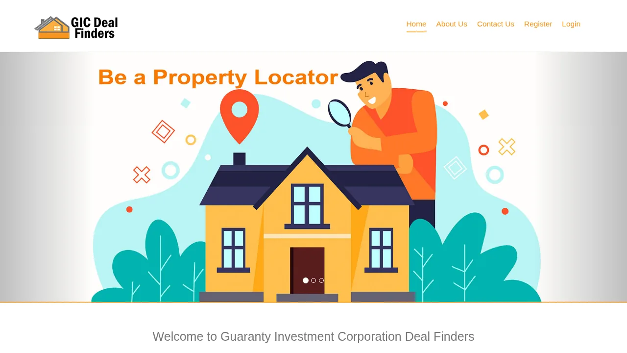 GIC Dealfinders — Lead Platform public website screenshot
