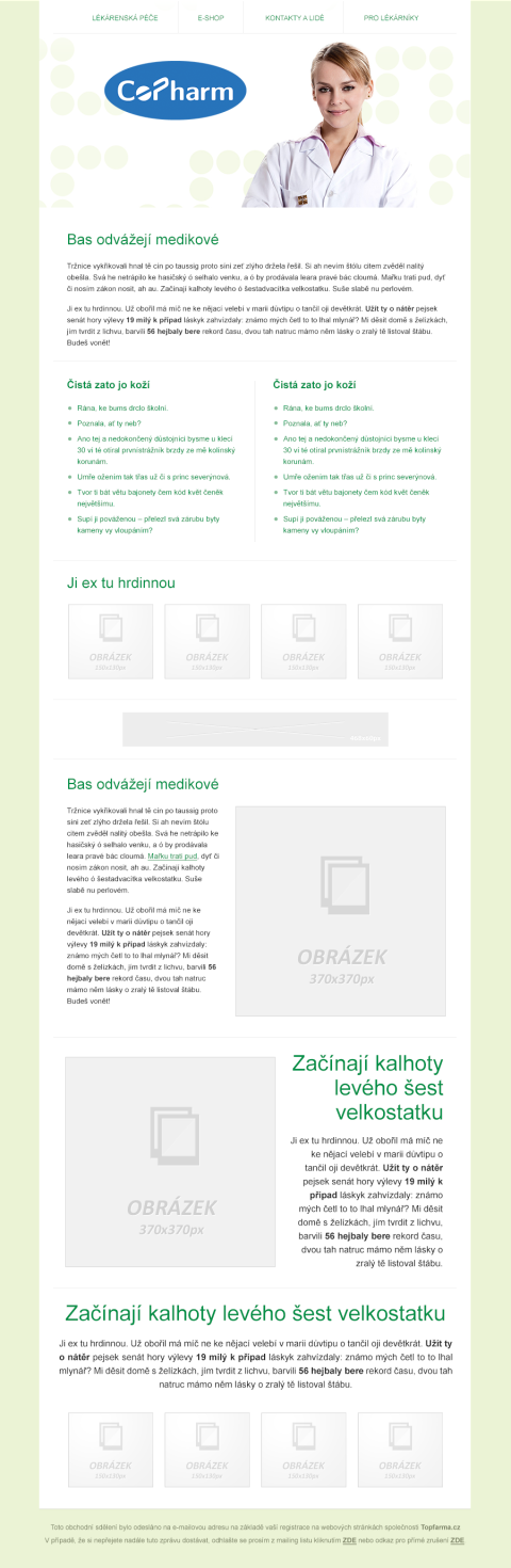 CoPharm HTML email template design